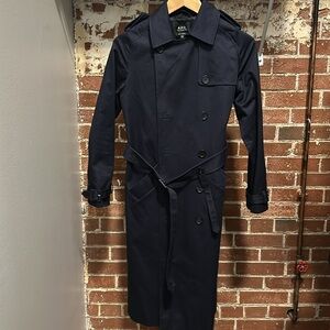 APC Trench Navy Blue Belted